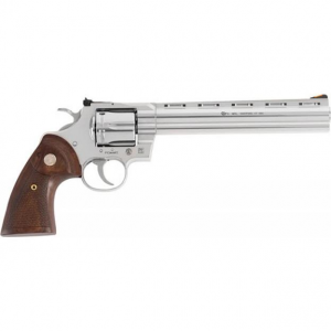 Colt Python 357 Magnum 6rd 8 Barrel Stainless w Wood Grips Revolver