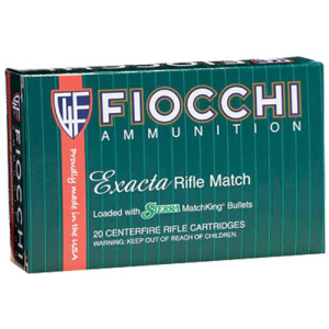 Fiocchi 223MKD Exacta Match 223 Rem 77 gr Sierra MatchKing Boat-Tail Hollow Point (BTHP) 20 Box