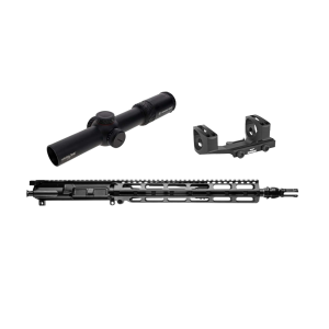 VKTR VK-1 UPPER COMBO KIT, 5.56mm, 13.7 w/ P&W SoLGW Nox Muzzle Device, W/Crimson Trace Hardline LPVO 1-6x24mm MOA Scope, Warne QD X-SKEL 34mm Scope Mount