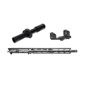 VKTR VK-1 UPPER COMBO KIT, 5.56mm, 16 Barrel w/ A2 Muzzle Device, W/Crimson Trace Hardline LPVO 1-6x24mm MOA Scope, Warne QD X-SKEL 34mm Scope Mount