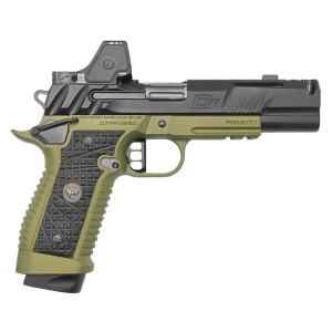 PRESALE ONLY Wilson Combat Division 77 Project 1 Color 2 9mm 5 Compd Barrel Black Over Green Optics Ready Pistol w RMR HD PRESALE ONLY