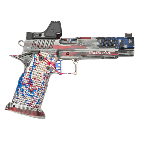 Vulcan Staccato XL Star Spangled Banner 9mm 54 Bull Barrel 2 17rd Magazines Trijicon RMR HD 325 MOA Red Dot Pistol