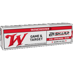 WINCHESTER Ammo 21 Sharp, 25gr Copper Matrix, 100rd Box