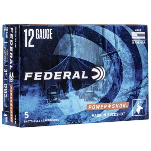 FEDERAL F1314b Power-shok 12 Gauge 3 41 Pellets 4 Buck Shot 5 Bx/ 50 Cs