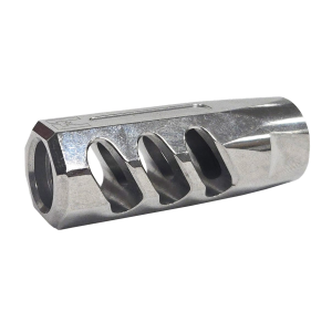 F-1 Firearms Surplus Flat Faced Silver Muzzle Break 5.56 1/2x28mm - SILVER
