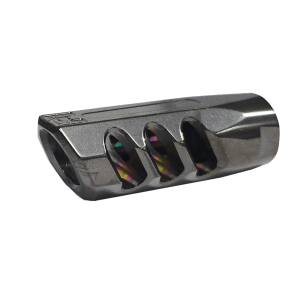 F-1 Firearms Surplus Angled Faced Muzzle Break 5.56 1/2x28mm - SILVER