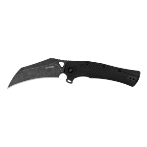 Kershaw 1423 Dawnstar  Tactical 3.50 Folding Hawkbill Plain Blackwash 8Cr13MoV SS Blade, Black Textured Glass Filled Nylon Handle