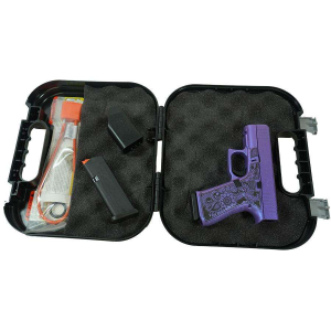 GLOCK 43X FS 9MM WFRNT RAILS Frame  Slide Engrved Mandala wPurple Pearl