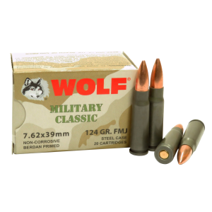 WOLF Mc762bfmj Military Classic 7.62x39mm 124 Gr ...