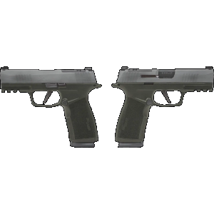 SIG SAUER P365 X-MACRO 9MM PSTL 3.7 CRUSHED SILVER BATTLEWORN 2-17RD MAGAZINES