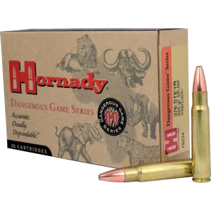 Hornady 8234 Dangerous Game 376 Steyr 225 gr InterLock Spire Point-Recoil Proof 20 Bx/ 6 Cs