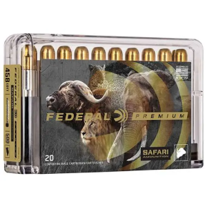 458 Lott Ammo - Federal Premium Safari Cape-Shok Trophy Bonded Sledgehammer Solid TBSH Federal Premium Safari Cape-Shok Trophy Bonded Sledgehammer Solid TBSH Ammo