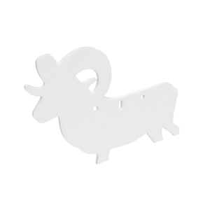 Birchwood Casey AR500 Gong Ram Silhouette Target 3/8 in White 3-Hole BC-47705