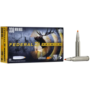 FEDERAL P338tt2 Premium 338 Win Mag 200 Gr Trophy Bonded Tip 20 Bx/ 10 Cs