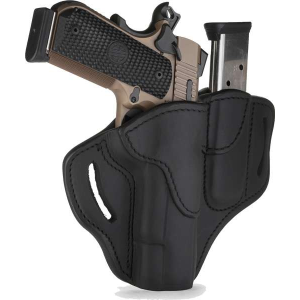 1791 Gunleather 1791 Gunleather BH1M1SBLR BH1M1  Stealth Black Leather OWB Browning Hi-Power/Colt 1911/Sig Sauer 1911 Right Hand - $63.95 at BattleHawk Armory