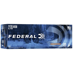 FEDERAL 270wsme Power-shok 270 Wsm 130 Gr Jacketed Soft Point (jsp) 20 Bx/ 10 Cs