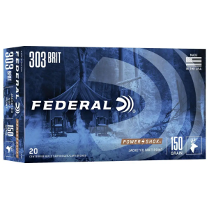 FEDERAL 303b Power-shok 303 British 150 Gr Jacketed Soft Point (jsp) 20 Bx/ 10 Cs