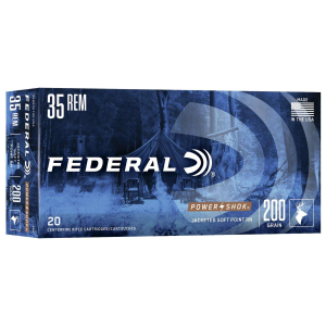 FEDERAL 35a Power-shok 35 Remington 200 Gr Jacketed Soft Point (jsp) 20 Bx/ 10 Cs