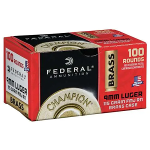 Federal Champion Training Luger FMJ Ammo