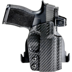 Rounded Glock 19/19X/23/32/45, Gen 1-5 OWB Paddle Holster Carbon Fiber