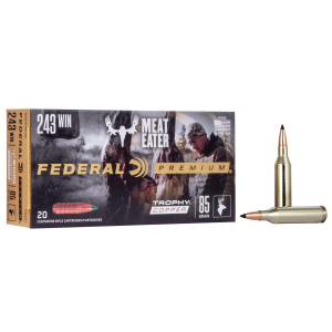 FEDERAL P243tc1 Premium 243 Win 85 Gr Trophy Copper (tc) 20 Bx/ 10 Cs