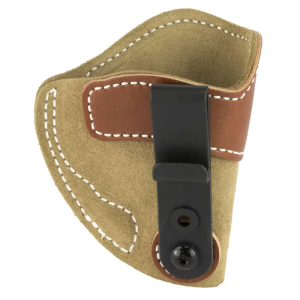 Desantis Gunhide 106NAO2Z0 Sof-Tuck  Tan Suede w/Saddle Leather Top IWB S&W J Frame Right Hand