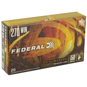 Federal F270FS2 Fusion 270 Win 150 gr Fusion Soft Point 20 Bx/ 10 Cs