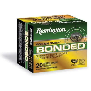 Remington Ammunition GSB45APBB Golden Saber Bonded 45 ACP 230 gr Brass Jacket Hollow Point (BJHP) 20 Bx/ 25 Cs