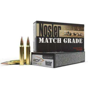 NOSLER 60130 Match Grade Rdf 223 Rem 70 Gr Hollow Point Boat Tail (hpbt) 20 Bx/ 10 Cs