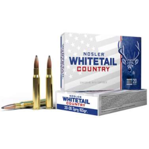 NOSLER 40125 Whitetail Country 30-06springfield 165gr Spitzer Boat Tail 20 Per Box/10 Case