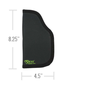 Sticky Holsters Sticky Holsters LG6LMODLS LG-6L  4-5 Large Auto with Laser Latex Free Synthetic Rubber Black w/Green Logo - $18.52 at BattleHawk Armory