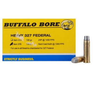 BUFFALO Bore Ammunition 37b/20 Heavy Outdoorsman 327 Federal Mag 130 Gr Hard Cast (hc) 20 Bx/ 12 Cs