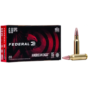 Federal AE68A American Eagle 6.8 SPC 115 gr Full Metal Jacket (FMJ) 20 Bx/ 10 Cs