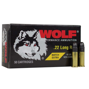 WOLF Match Extra 22 Lr 40 Gr Round Nose (rn) 50 Bx/ 100 Cs