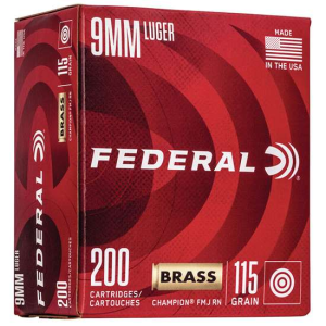 Federal Champion Training Luger FMJ Ammo