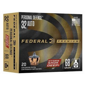 FED HYDRA-SHOK DEER 32ACP 68GR JHP /10