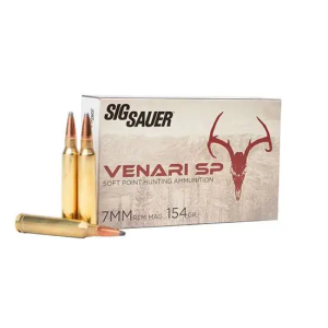 Sig Sauer AMMO, 7MM REM MAG, 154GR, VENARI, SOFT POINT, BOX/20 - $40.00 at BattleHawk Armory