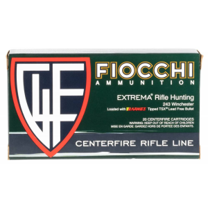 243 Win Ammo - Fiocchi Shooting Dynamics Barnes Tipped Lead Free TSX Fiocchi Shooting Dynamics Barnes Tipped Lead Free TSX Ammo