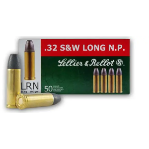 Sellier & Bellot SB32SWLA Handgun 32 S&W Long 100 gr Lead Round Nose (LRN) 50 Bx/ 30 Cs