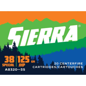 SIERRA A8320-35 Sports Master 38sp 125gr Jhp 20ct