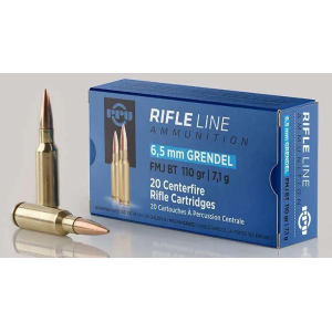 PPU PP6GF Standard Rifle 6.5 Grendel 110 gr Full Metal Jacket Boat Tail (FMJBT) 20 Bx/ 25 Cs