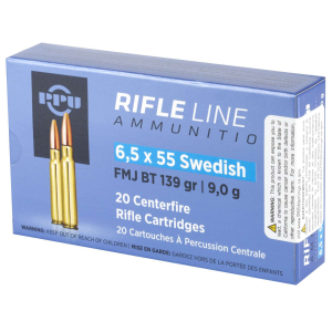 PPU 6.5x55 Swedish Fmj 139gr 20rd Box 10 Boxes Per Case