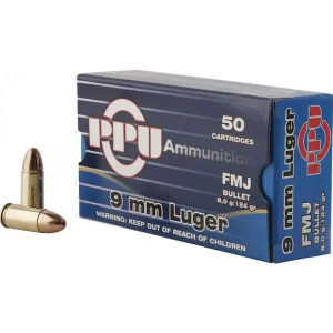 PPU Pph9f2 Handgun 9mm Luger 124 Gr Full Metal Jacket (fmj) 50 Bx/ 20 Cs