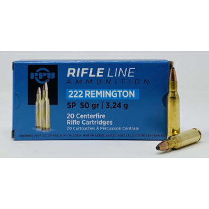 PPU Pp222 Standard Rifle 222 Rem 50 Gr Soft Point (sp) 20 Bx/ 50 Cs