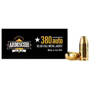 ARMSCOR Fac3802n Pistol 380 Acp 95 Gr Full Metal Jacket (fmj) 50 Bx/ 20 Cs