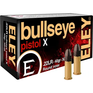 ELEY Bullseye Pistol 22lr 40gr Round Nose 50 Pack (so)