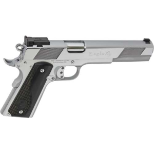 Iver Johnson Arms EAGLEXLC10 1911 Eagle XLC  10mm 6 8+1 High Polished Bright Chrome Bright Chrome Long Slide, Diamondwood Walnut w/Logo Grip