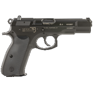 CZ-USA 01109 75 B 50th Anniversary 9mm Luger 10+1 4.60 Steel Barrel, Black Serrated Steel Slide Engraved w/50th Anniversary, Black Polycoat Steel Frame w/Beavertail, Black Plastic Grip