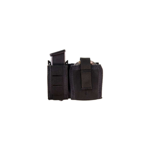 HIGH SPEED GEAR DUTY STAGGGERED DOUBLE PISTOL TACO U-MOUNT WITH 1IN OFFSET HIDDEN SHOCK CORD BLACK