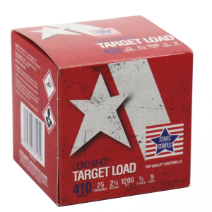 PPU Stars & Stripes Lead Shot Target Load 410ga, 2.5 Shells, 1/2oz 9-Shot, 25rd Box